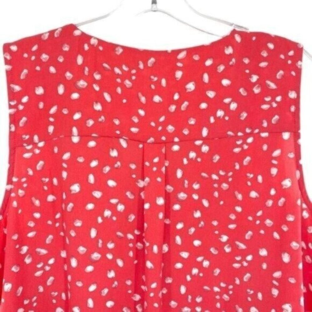 Maurices Plus Size Madison Polka Dot Button Down Tank Top - Picture 8 of 9
